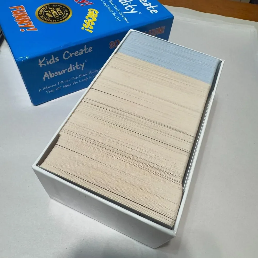 Kids Create Absurdity Fun Family Card Game Night fill‎ in the blanks creative